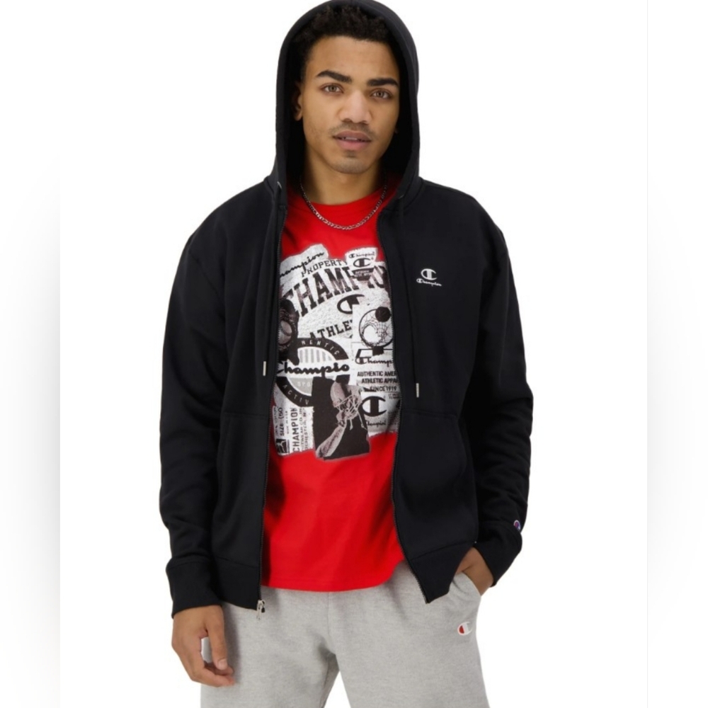 Champion Black Zip-Up Hoodie
